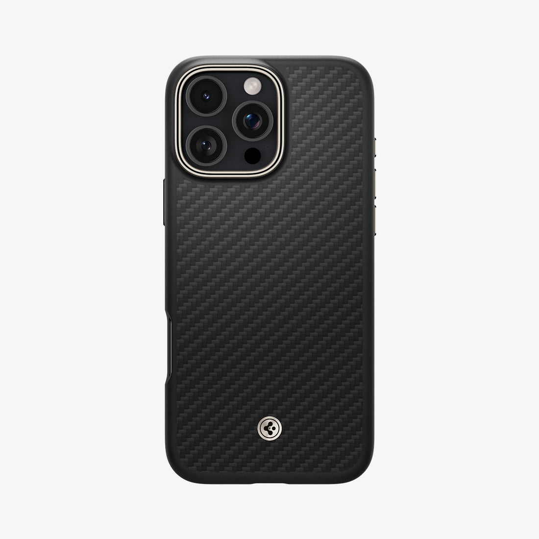 ACS08508 - iPhone 16 Pro Case Enzo Aramid in Black Natural showing the back