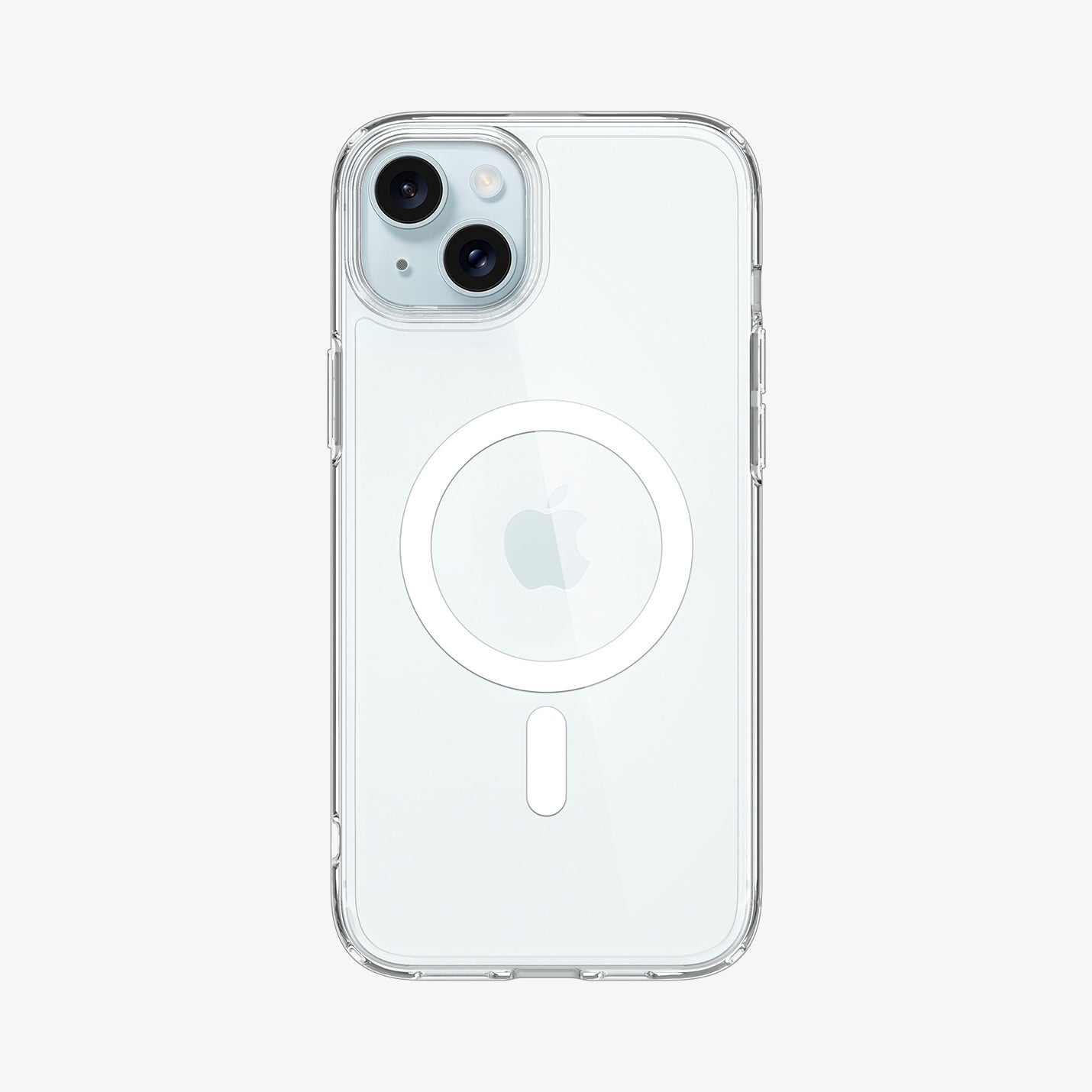 ACS06660 - iPhone 15 Plus Case Ultra Hybrid (MagFit) in white showing the back