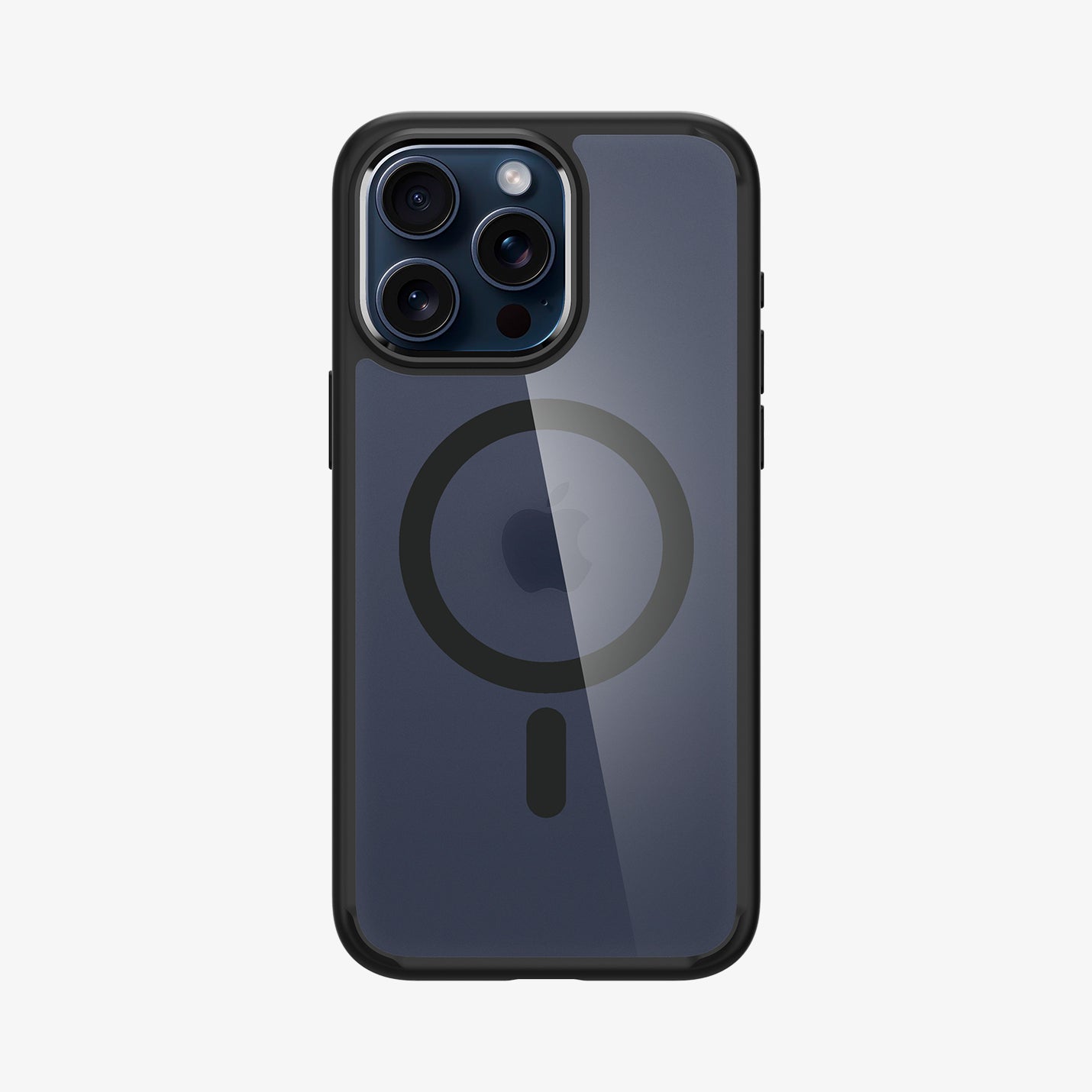 ACS06720 - iPhone 15 Pro Case Ultra Hybrid (MagFit) in frost black showing the back