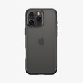 ACS08125 - iPhone 16 Pro Case Ultra Hybrid in Matte Black showing the back
