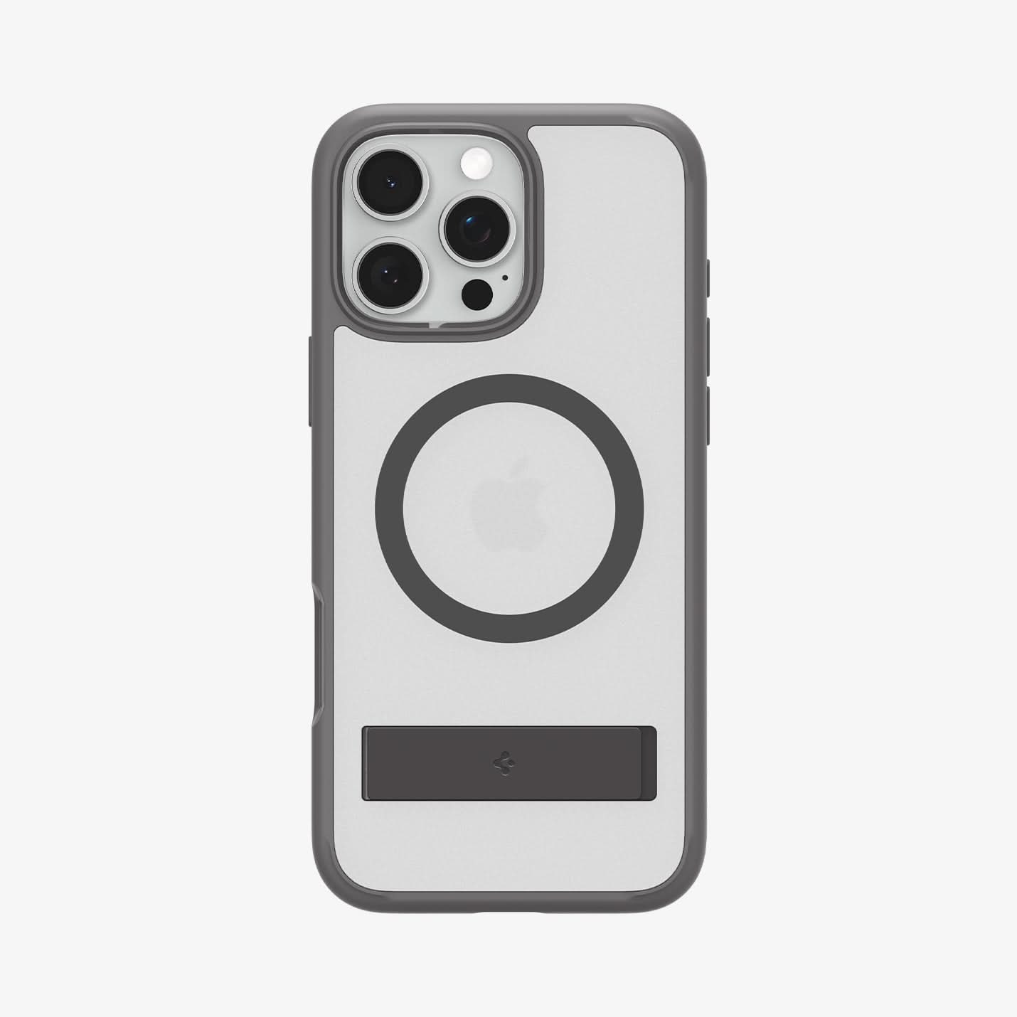 ACS08380 - iPhone 16 Pro Case Ultra Hybrid S (MagFit) in Frost Gray showing the back