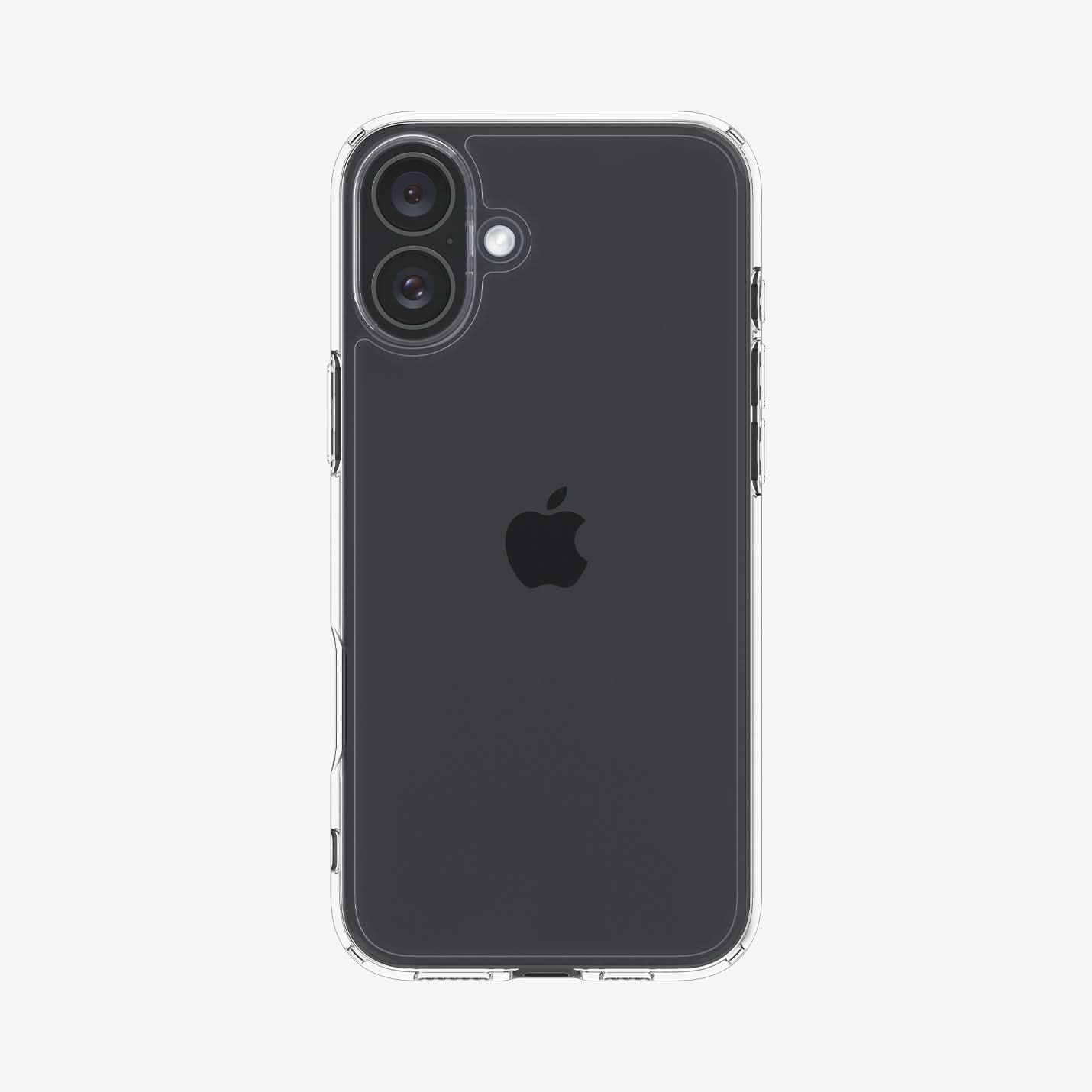 ACS08197 - iPhone 16 Case Ultra Hybrid in Crystal Clear showing the back