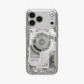 ACS10041 - iPhone 17 Pro Max Case Ultra Hybrid Zero One (MagFit) in Zero One Natural Titanium showing the back