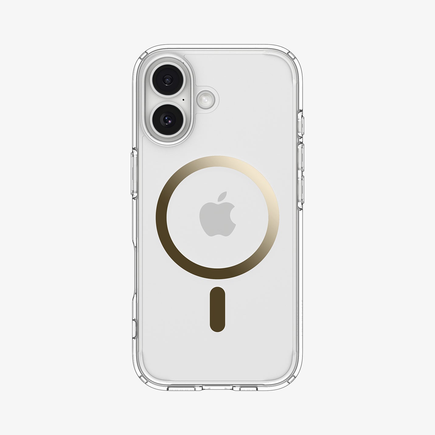 ACS10084 - iPhone 17 Ultra Hybrid (MagFit) in Clear Gold showing the back
