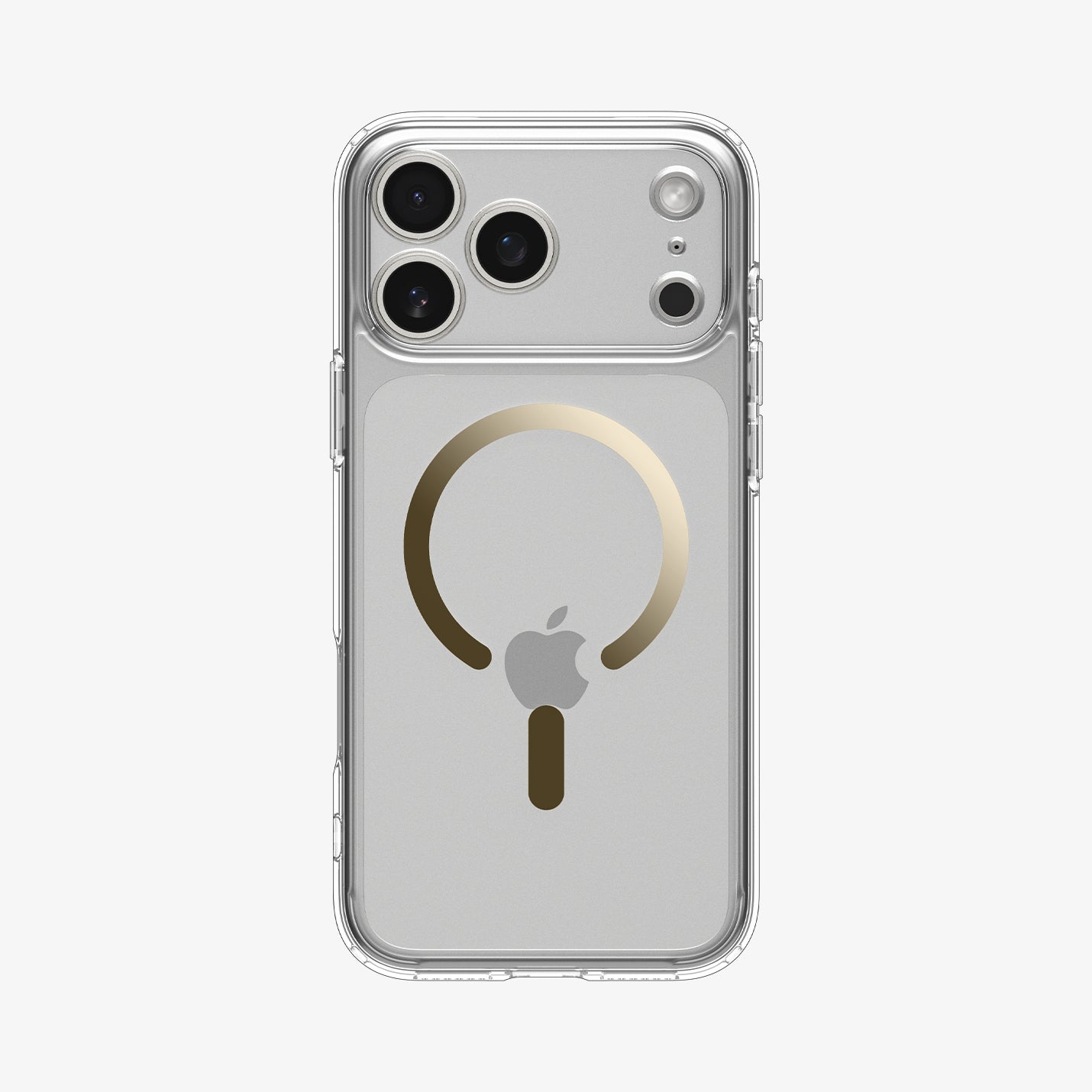 ACS10068 - iPhone 17 Pro Ultra Hybrid (MagFit) in Clear Gold showing the back