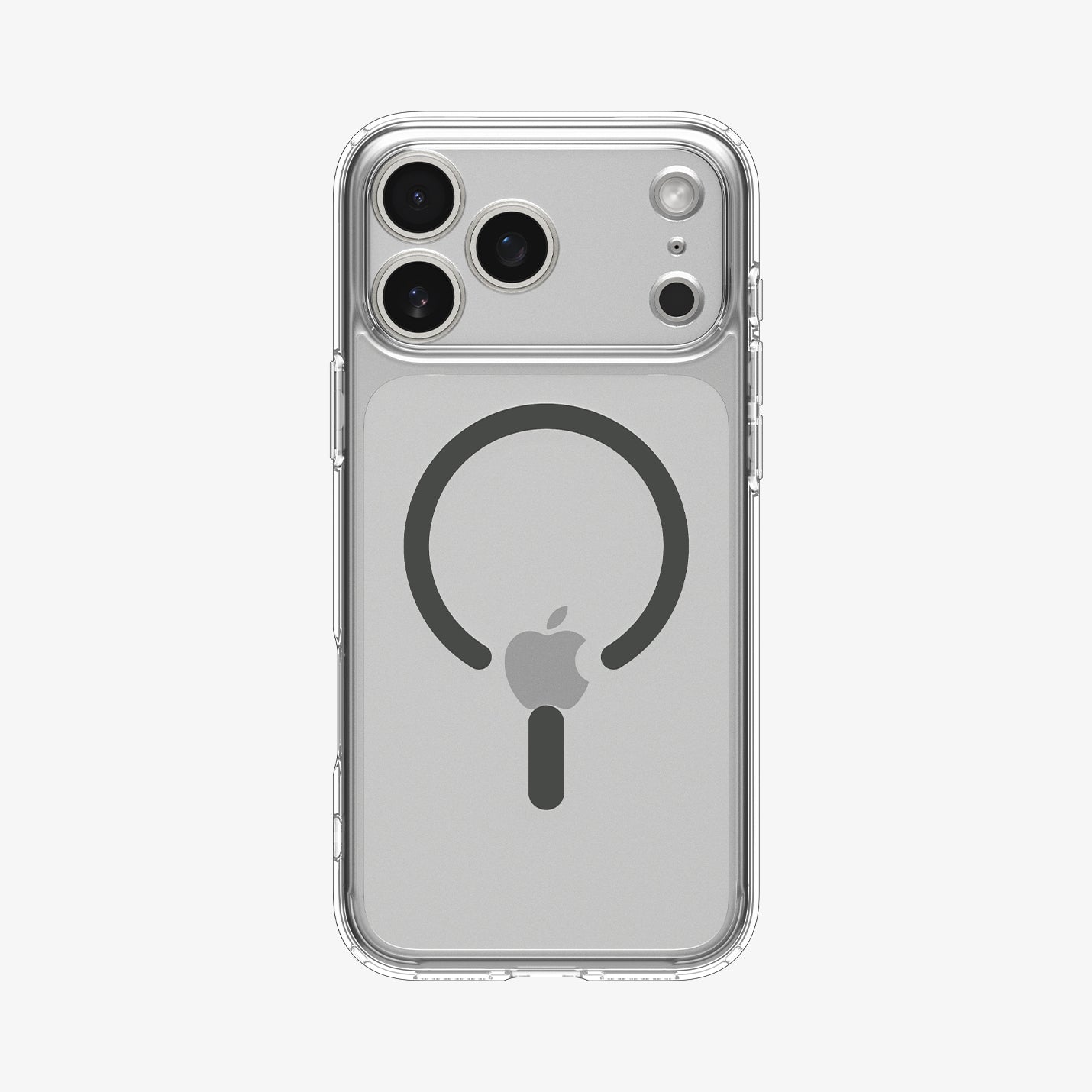 ACS10067 - iPhone 17 Pro Ultra Hybrid (MagFit) in Clear Graphite showing the back