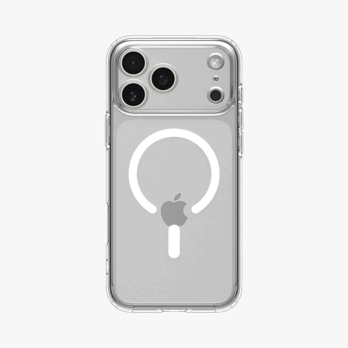 ACS10066 - iPhone 17 Pro Ultra Hybrid (MagFit) in Clear White showing the back