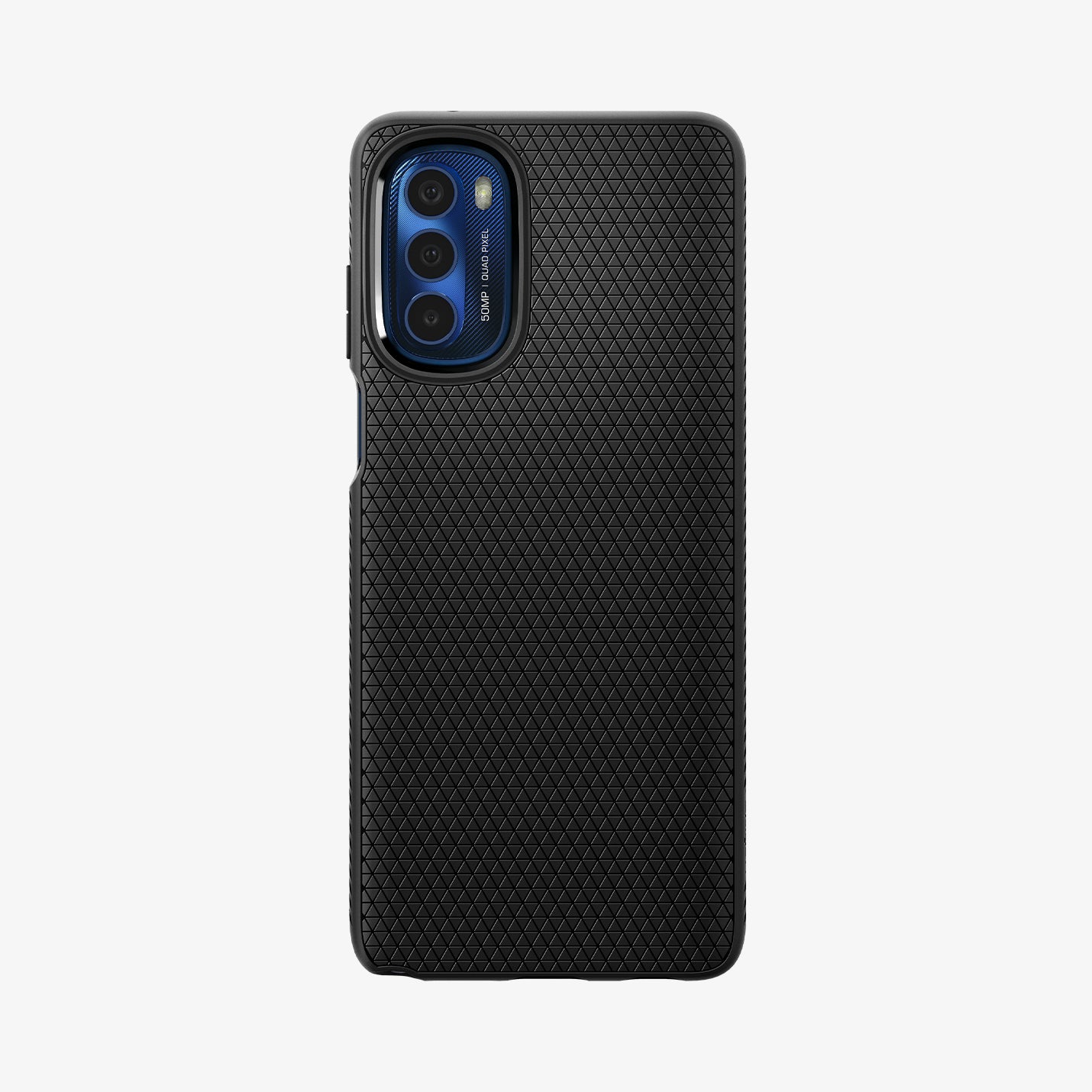 ACS04469 - Moto G Stylus 5G (2022) Case Liquid Air in matte black showing the back