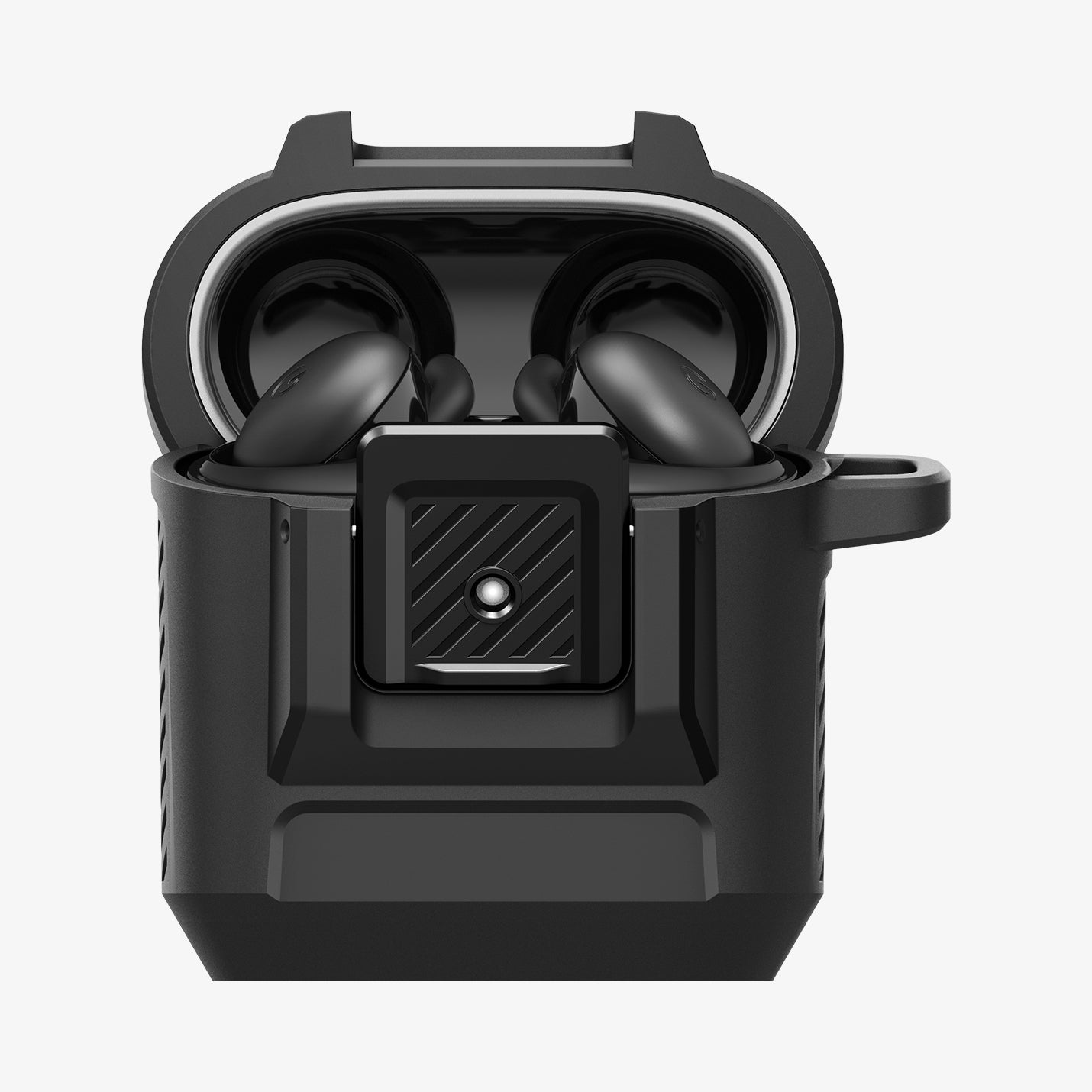ACS09481 - GBAb Case Lock Fit in black showing the front with top open