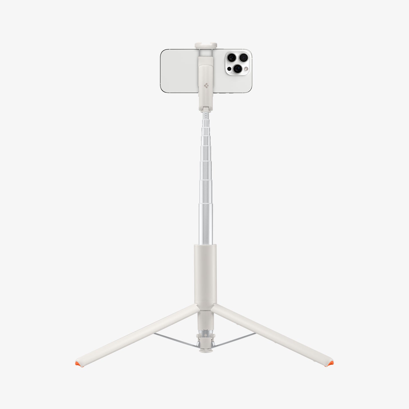 AMP09337 - Tripod Selfie Stick S541W in Dune Beige showing the back of the device attached to the tripod
