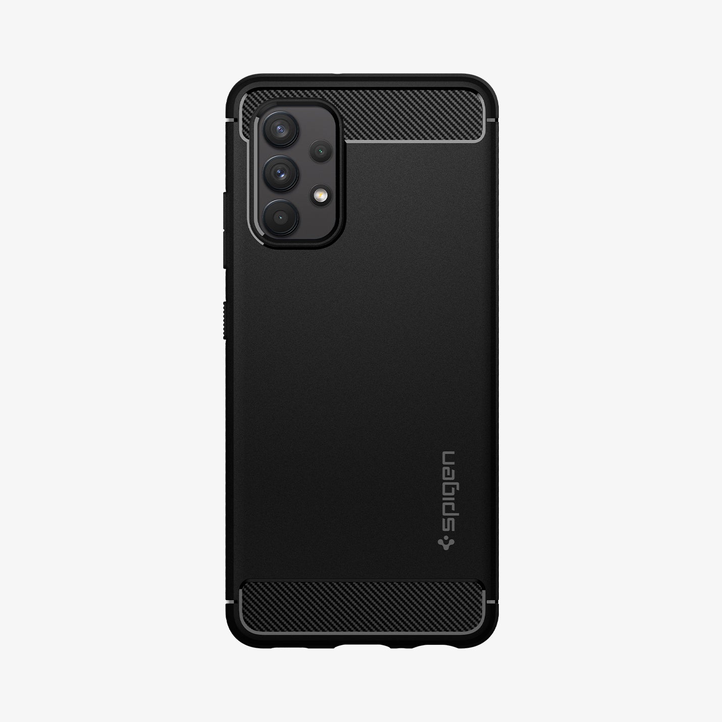ACS02741 - Galaxy A32 Case Rugged Armor in Matte Black showing the back