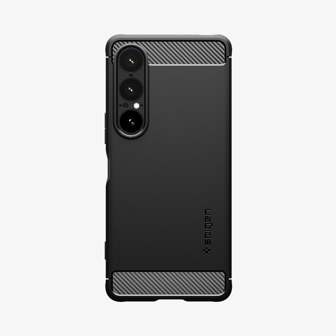 ACS09591 - Sony Xperia 10 VII Case Rugged Armor in Matte Black showing the back