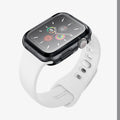 ACS01838 - Apple Watch Series (44mm) Case Ultra Hybrid in space crystal showing the front, side and inside of band