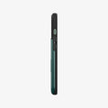 ACS04561 - iPhone 13 Pro Case Slim Armor CS in midnight green showing the side with volume controls