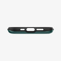 ACS04561 - iPhone 13 Pro Case Slim Armor CS in midnight green showing the bottom with precise cutouts