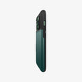 ACS04561 - iPhone 13 Pro Case Slim Armor CS in midnight green showing the side and partial back