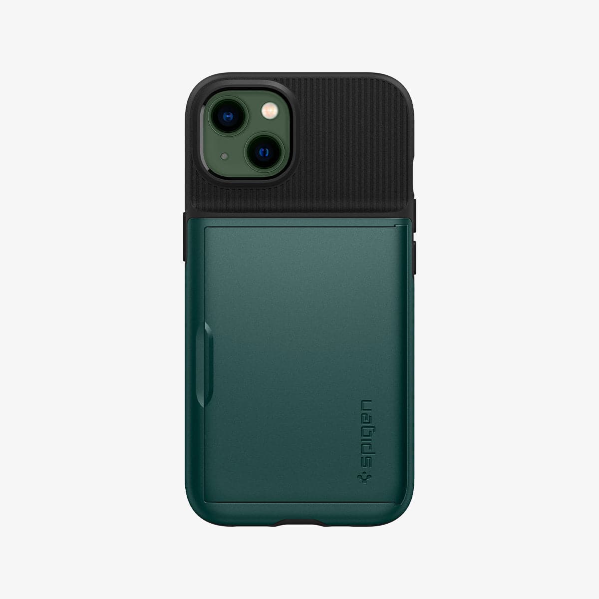 ACS04563 - iPhone 13 Case Slim Armor CS in midnight green showing the back