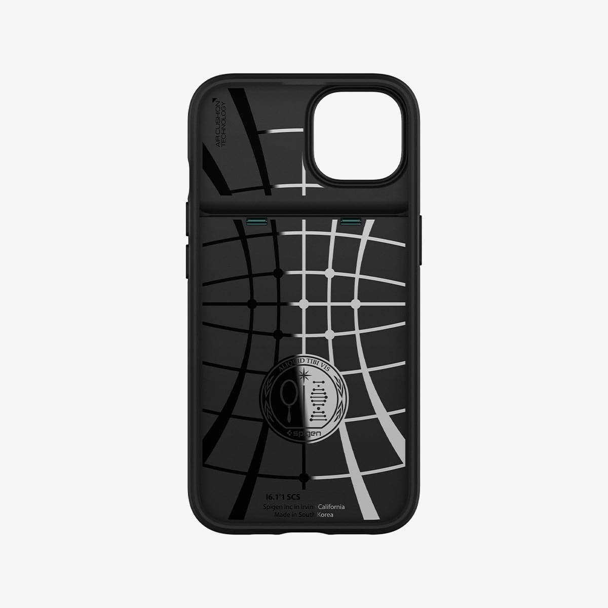 ACS04563 - iPhone 13 Case Slim Armor CS in midnight green showing the inside of case