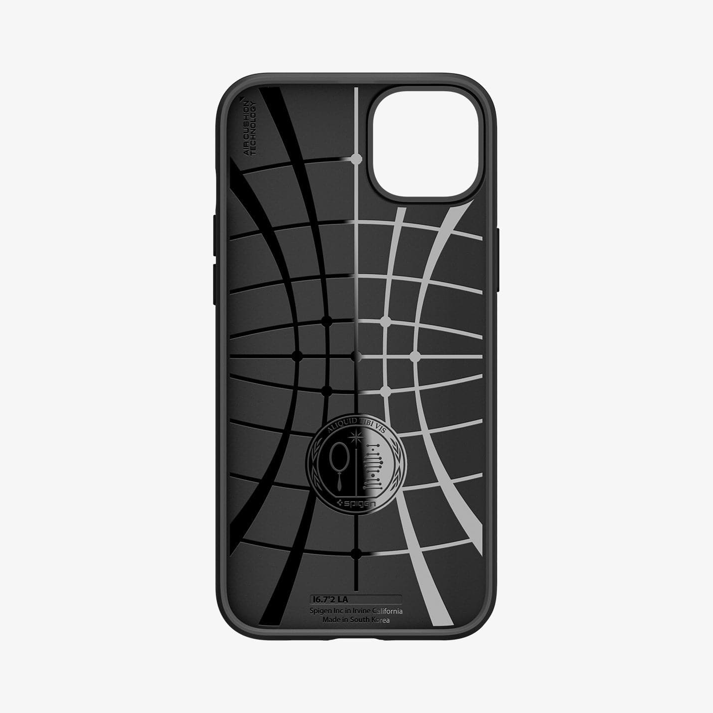 ACS04891 - iPhone 14 Plus Case Liquid Air in matte black showing the inside of case