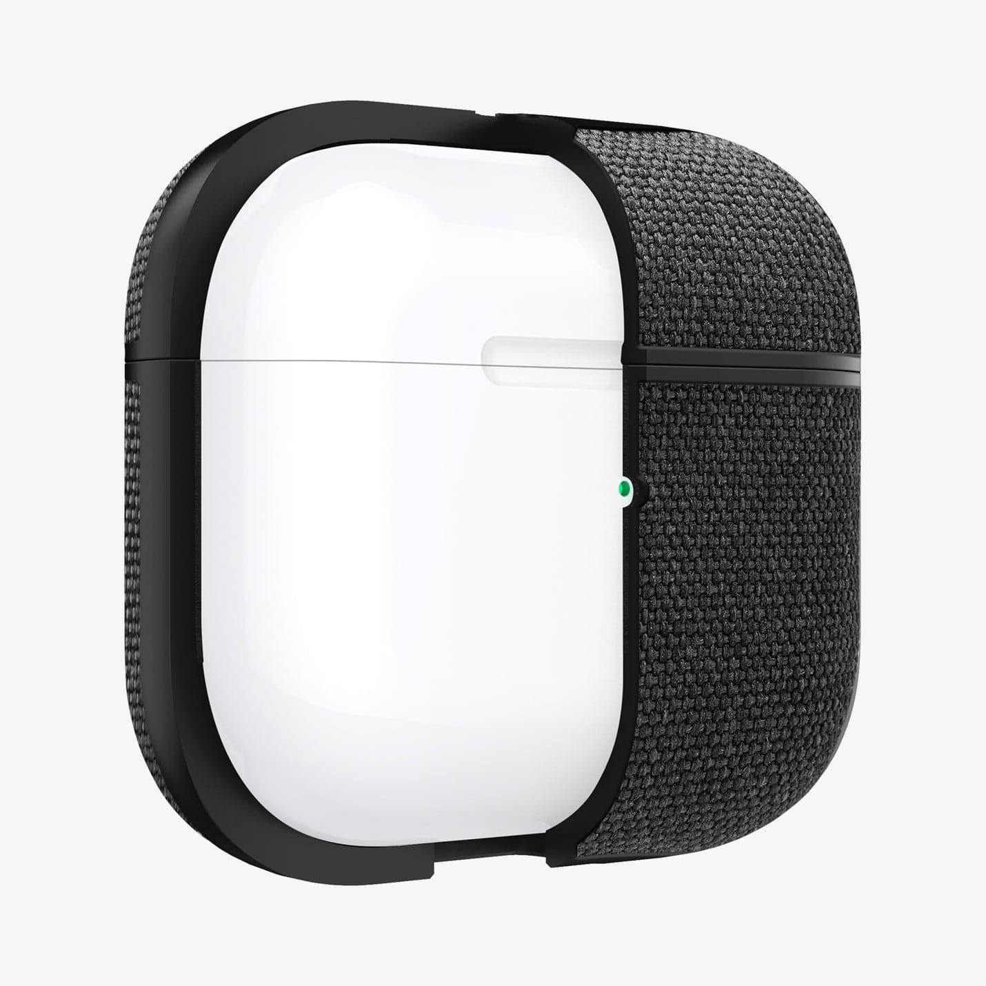 ASD02111 - Apple AirPods 3 Case Urban Fit in black showing the front with case cut half open
