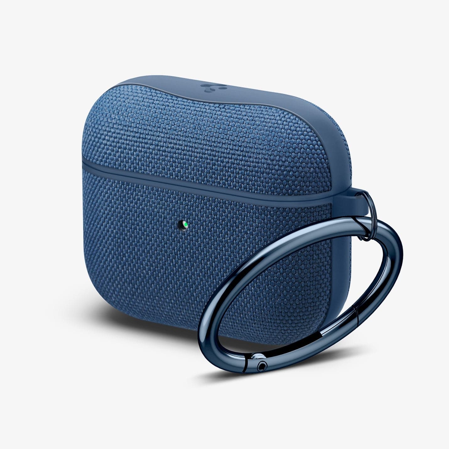 ASD02128 - Apple AirPods 3 Case Urban Fit in navy blue showing the front, side and carabiner