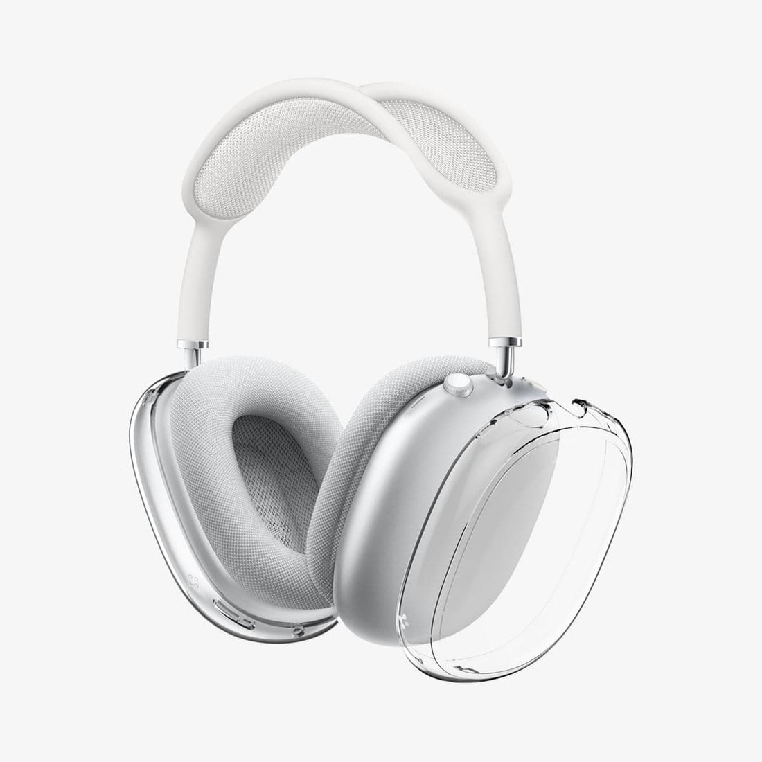 ASD02813 - Apple AirPods Max Case Ultra Hybrid Pro in crystal clear showing the back, side and bottom