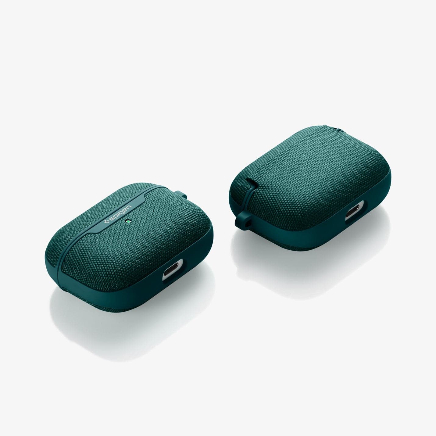 ASD00825 - Apple AirPods Pro Case Urban Fit in midnight green showing the front, back and sides