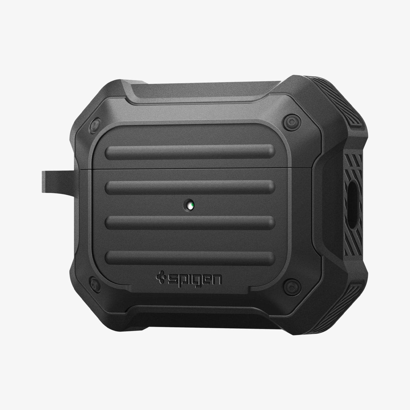 ACS05480 - Apple AirPods Pro 2 Case Tough Armor in black showing the front and side