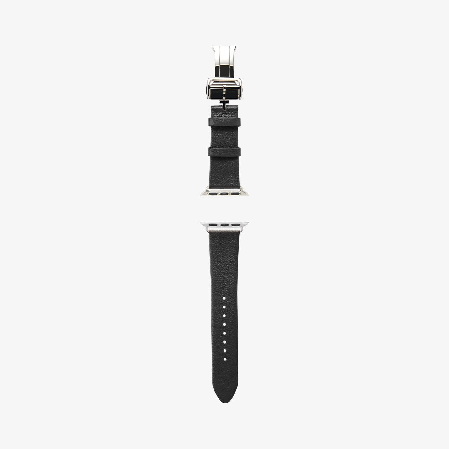 AMP06929 - Apple Watch (41mm)/Apple Watch (38mm) in black showing the watch band laid out flat