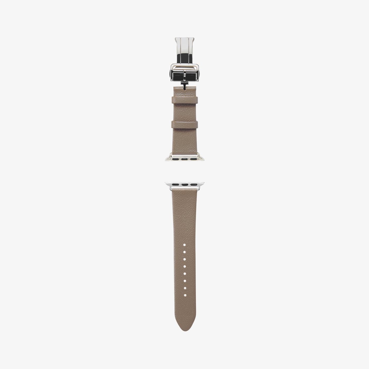 AMP06930 - Apple Watch (41mm)/Apple Watch (38mm) in etoupe showing the watch band laid out flat