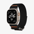 AMP05981 - Apple Watch (45mm) DuraPro Flex Ultra in Black showing the front and partial side and inner bottom