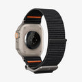 AMP05981 - Apple Watch (45mm) DuraPro Flex Ultra in Black showing the back, side, partial inner side and bottom