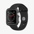 SGP11496 - Apple Watch Series (Apple Watch (42mm)) Case Rugged Armor in black showing the front and inside of band