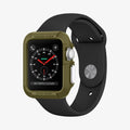 059CS26012 - Apple Watch Series (Apple Watch (42mm)) Case Rugged Armor in olive green showing the front and inside of band