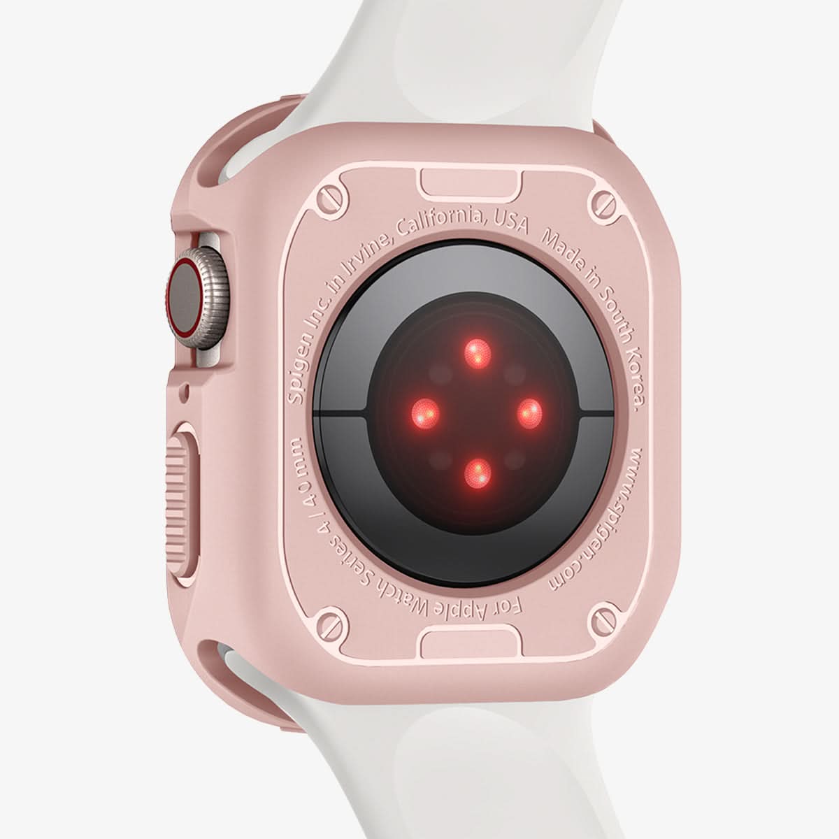 061CS24481 - Apple Watch Series (Apple Watch (41mm)) Case Rugged Armor in rose gold showing the back