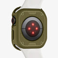 061CS26014 - Apple Watch Series (Apple Watch (41mm)) Case Rugged Armor in olive green showing the back