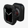 061CS24480 - Apple Watch Series (Apple Watch (41mm)) Case Rugged Armor in black showing the front, back and sides