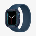 ACS02224 - Apple Watch Series (Apple Watch (45mm)) Case Rugged Armor in navy blue showing the front and inside of band