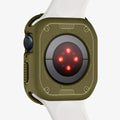 062CS26015 - Apple Watch Series (Apple Watch (45mm)) Case Rugged Armor in olive green showing the back