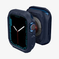ACS02224 - Apple Watch Series (Apple Watch (45mm)) Case Rugged Armor in navy blue showing the front, back and sides
