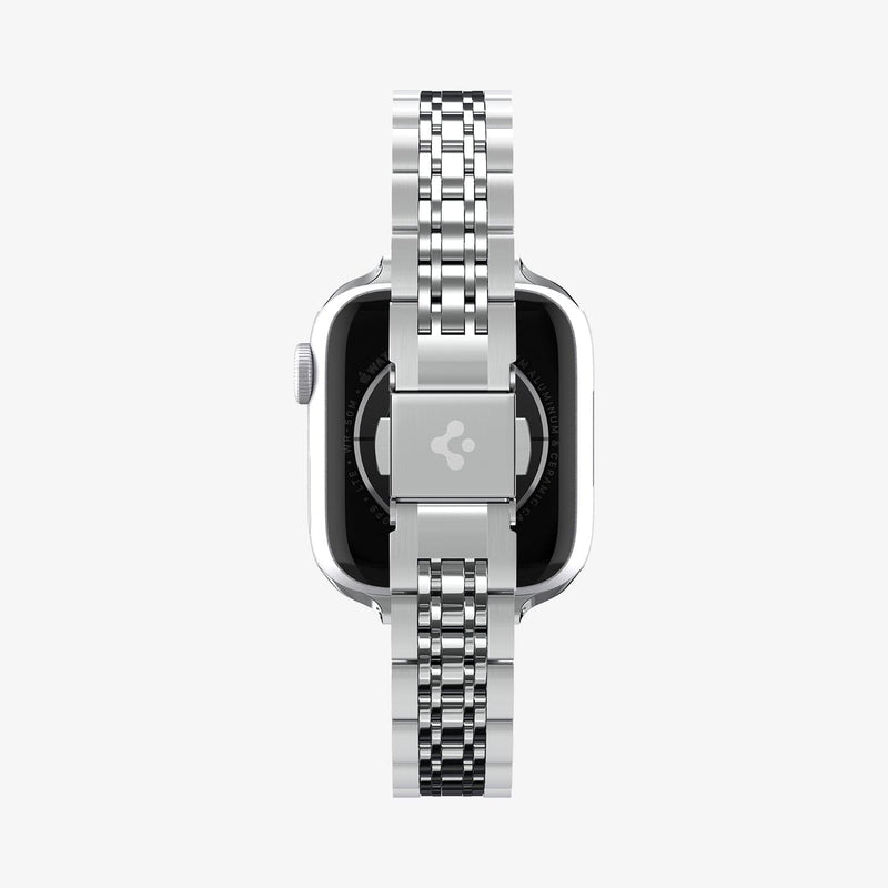AMP06920 - Apple Watch Series Band Shine Fit in silver showing the back
