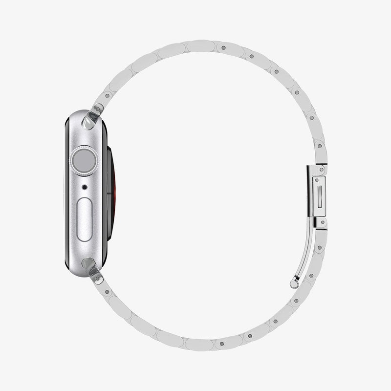AMP06920 - Apple Watch Series Band Shine Fit in silver showing the side