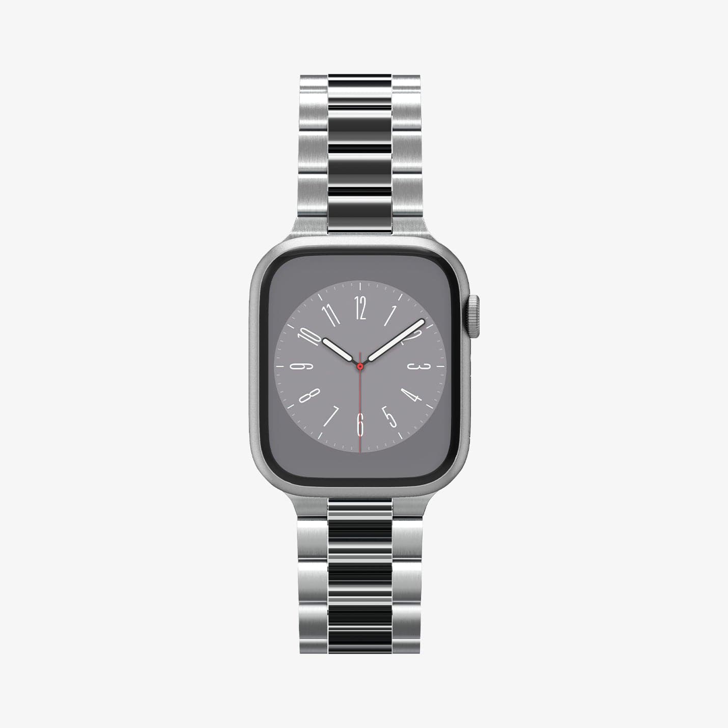 AMP06356 - Apple Watch Series (Apple Watch (49mm)/Apple Watch (45mm)/Apple Watch (42mm)) Watch Band Modern Fit 316L in silver showing the front