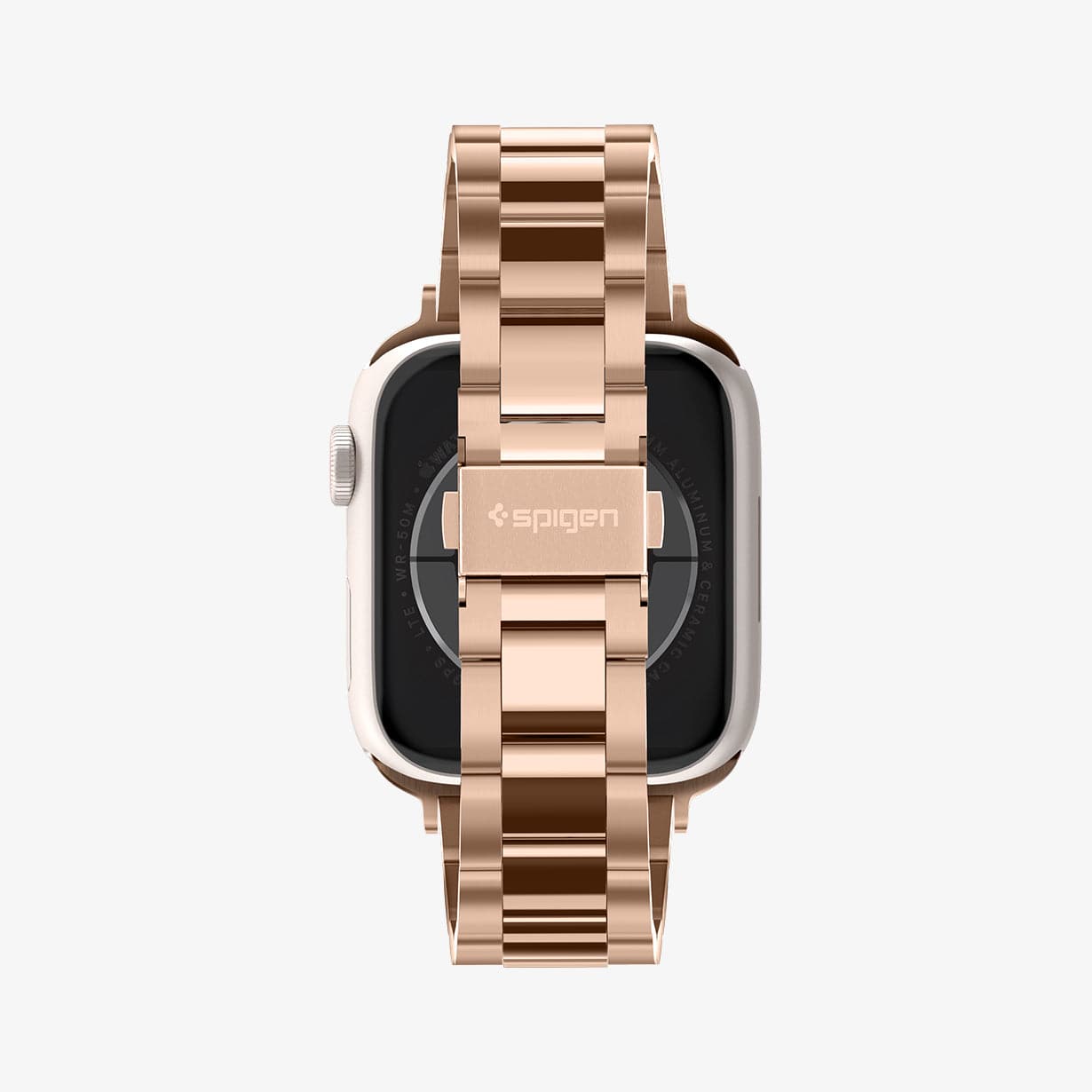 061MP25944 - Apple Watch Series (Apple Watch (41mm)/Apple Watch (38mm)) Watch Band Modern Fit in rose gold showing the back of watch band