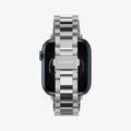 061MP25943 - Apple Watch Series (Apple Watch (41mm)/Apple Watch (38mm)) Watch Band Modern Fit in silver showing the back of watch band