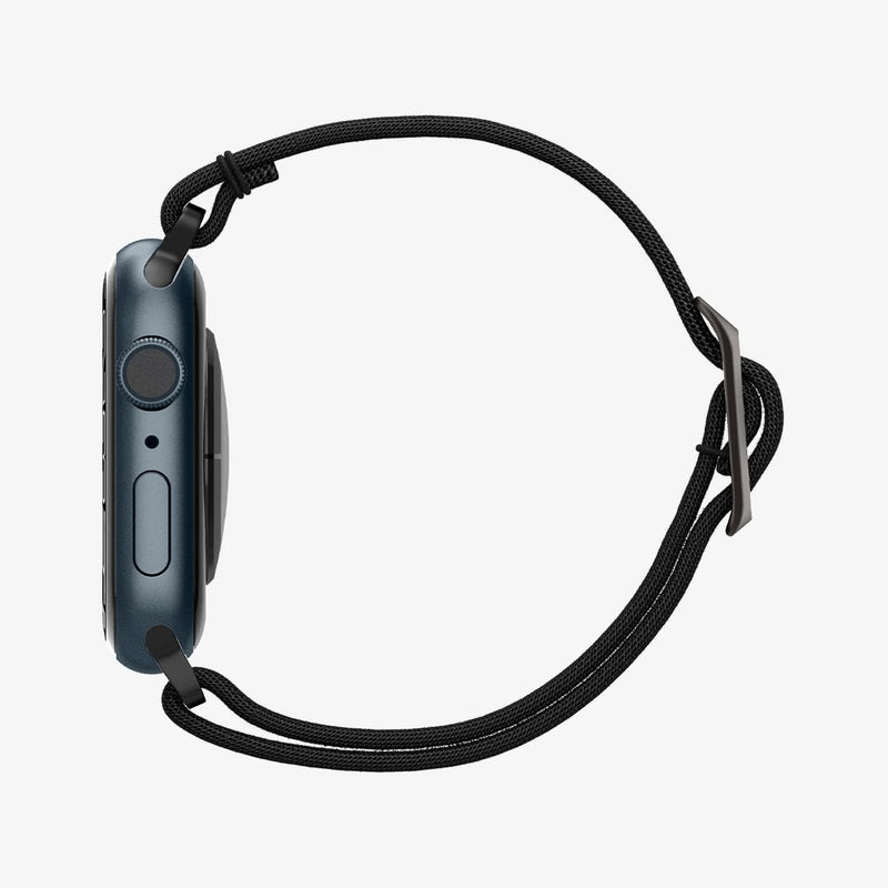 AMP02286 - Apple Watch Series (Apple Watch (49mm)/Apple Watch (45mm)/Apple Watch (42mm)) Watch Band Lite Fit in black showing the side