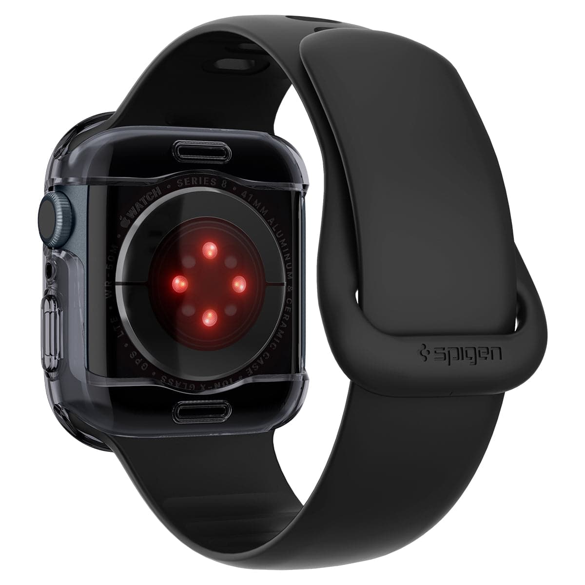 ACS04189 - Apple Watch Series (41mm) Case Ultra Hybrid in space crystal showing the back