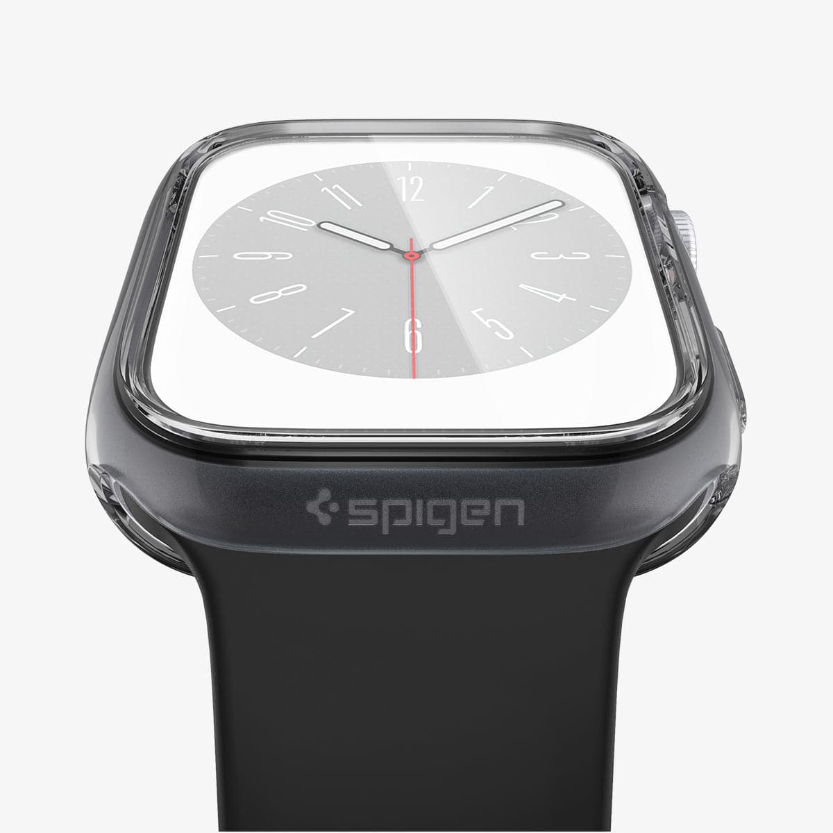ACS04189 - Apple Watch Series (41mm) Case Ultra Hybrid in space crystal showing the front and bottom