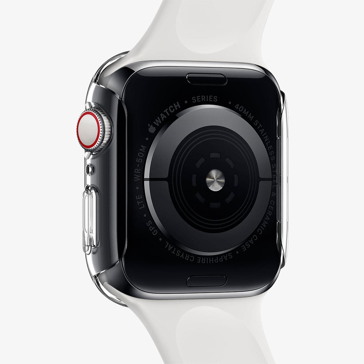 ACS02815 - Apple Watch Series (Apple Watch (40mm)) Case Thin Fit in crystal clear showing the back