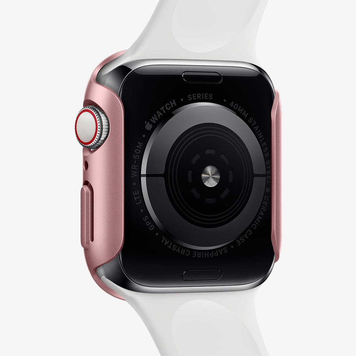 061CS24486 - Apple Watch Series (Apple Watch (40mm)) Case Thin Fit in rose gold showing the back